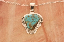 Genuine Kingman Turquoise Native American Pendant